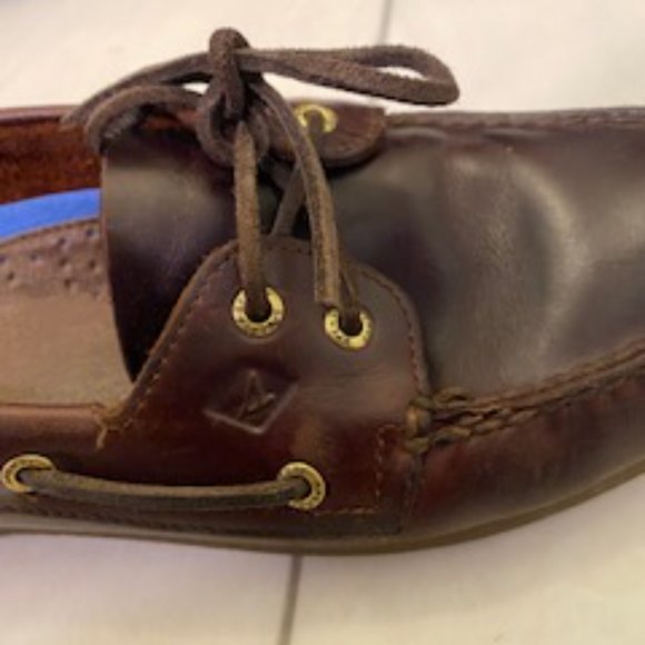 Clear Out- VGUC Sperry Leeward 2-Eye Yacht Club Boat Shoe size 12 in Amaretto - Picture 7 of 15